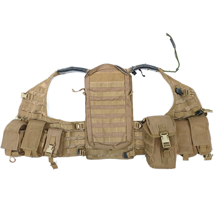 NZ Army Coyote MOLLE Vest w/ Pouches - Medium (3) - New Zealand Army Surplus -