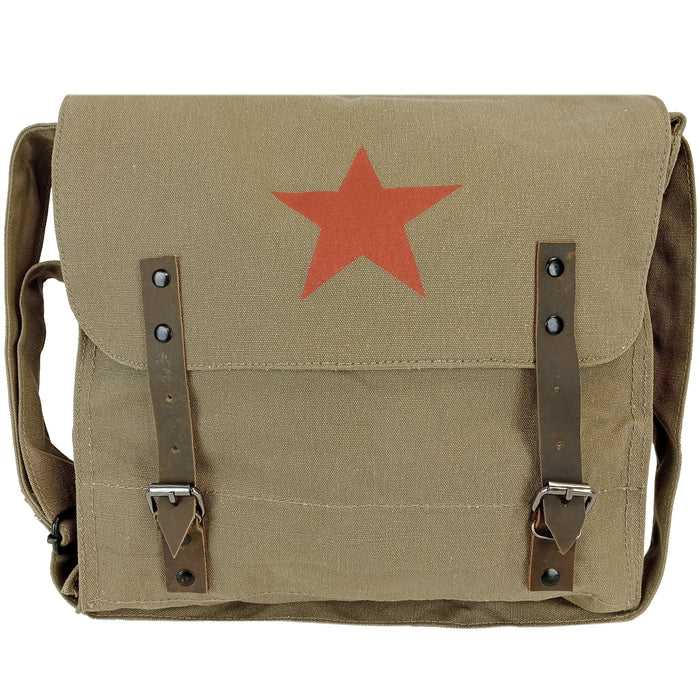 Red Star Canvas Shoulder Bag