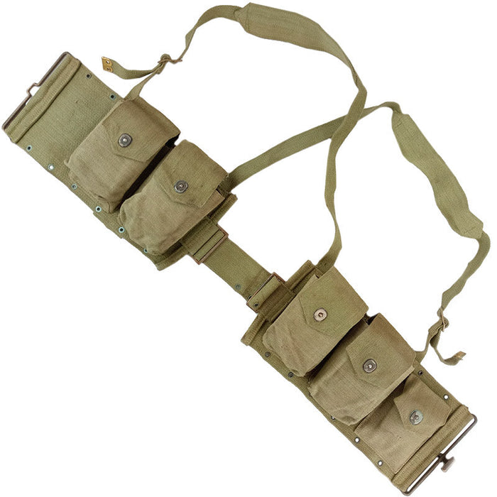 Belgian Army Canvas BAR Webbing Set - Belgian Army Surplus - Webbing Sets